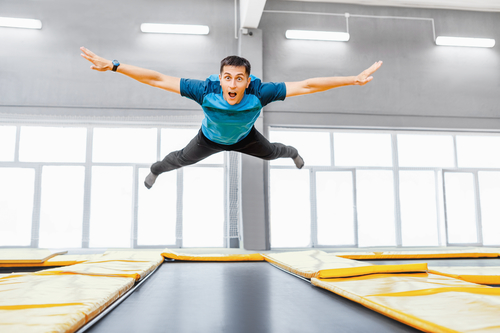 99 problems but a supermodel on a trampoline ain’t one