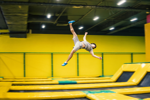 This trampoline means business